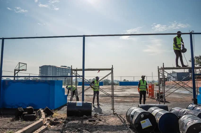 Admedia Teams Up with AFD and NBA in Sports and Development Initiative 2 NBA AFD Basketball Experience Court Construction (3)